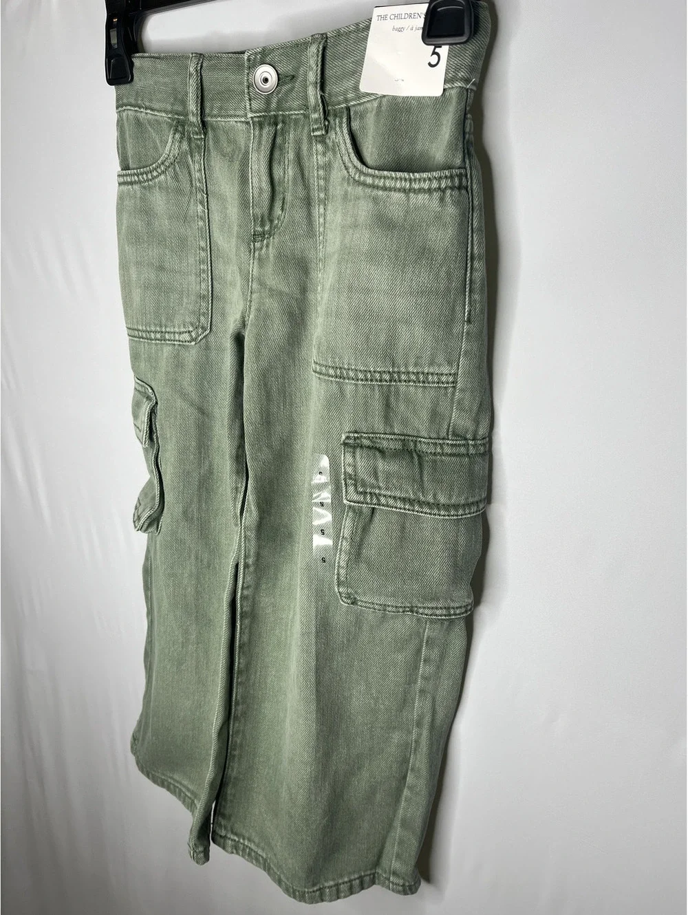 NWT Children's Place Girl's Green/Baggy Cargo Pants Size 5
